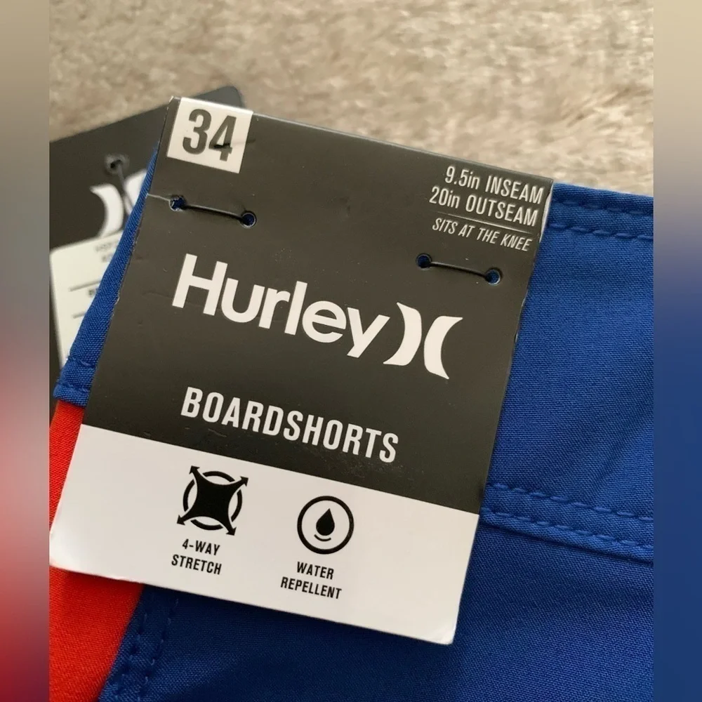 HURLEY Men's BBQ Summer School Swim Boardshort Size 34